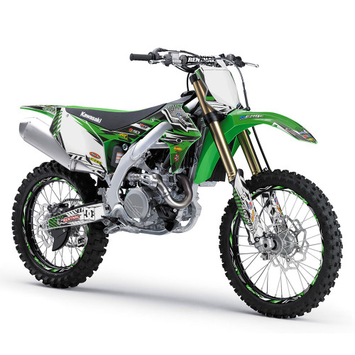 KAWASAKI MAYHEM GREEN SHOWN ON KX 450
