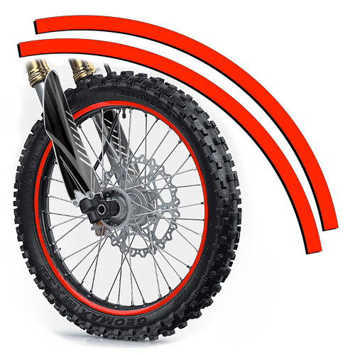 SOLID RIM PROTECTORS SHOWN IN RED