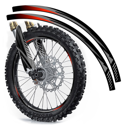 SURGE RIM PROTECTORS SHOWN IN BLACK/RED