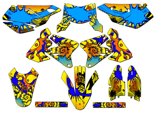 サンセイ SANSEI ステッカー CBR400F XJ400 GPZ400F Suzuki DRZ 400 Dirt Bike Graphics Kit - ZANY | SENGE GRAPHICS INC