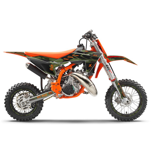 APACHE GREEN SHOWN ON KTM SX 50