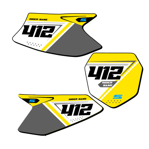SG65 CUSTOM NUMBER PLATE FOR DRZ 50/70