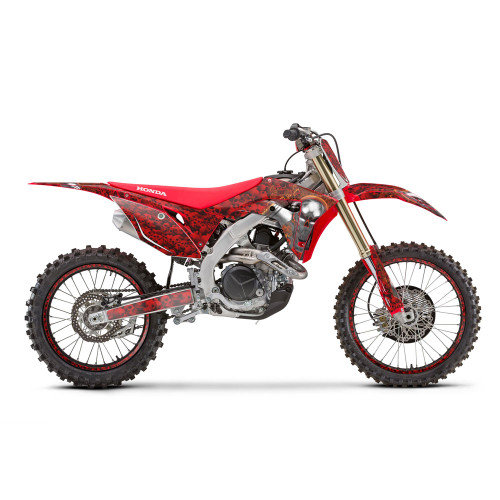 FLAMING GEARHEAD RED SHOWN ON CRF 450R