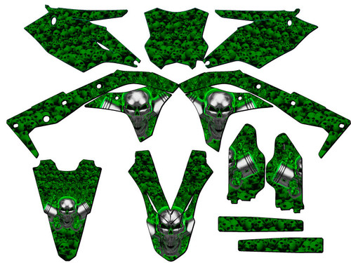 FLAMING GEARHEAD GREEN COMPLETE KIT