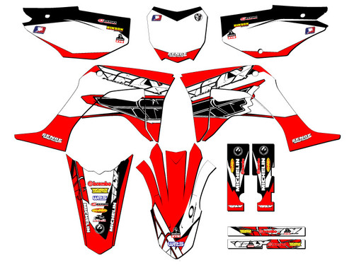 Honda CRF 125 Dirt Bike Graphics Kit - 13 FLY | SENGE GRAPHICS INC