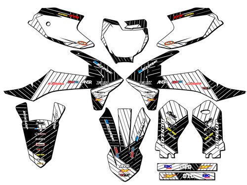 Yamaha PW 50 Dirt Bike Graphics Kit - RACE SERIES | SENGE GRAPHICS INC