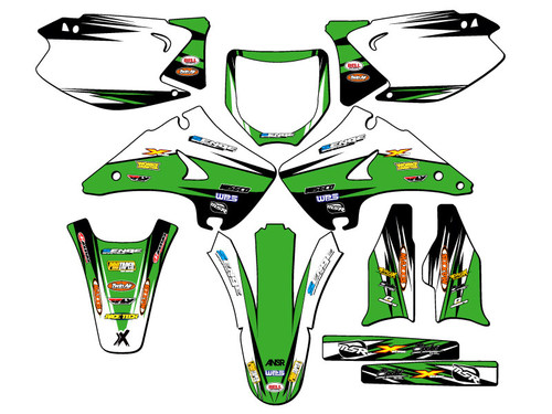 Kawasaki KX 125 Dirt Bike Graphics Kit - SURGE | SENGE GRAPHICS INC