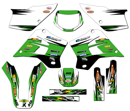 Kawasaki KDX 200 Dirt Bike Graphics Kit - VELOCITY | SENGE