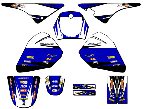 Yamaha PW 80 Dirt Bike Graphics Kit - ZANY | SENGE GRAPHICS INC