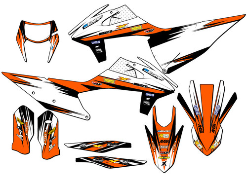 KTM EXC Dirt Bike Graphics Kit - APACHE | SENGE GRAPHICS INC