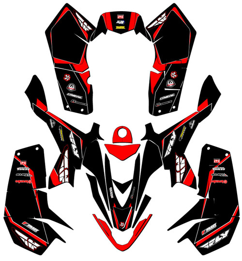 13 FLY BLACK SHOWN FOR LTZ 400 13 FLY BLACK SHOWN FOR LTZ 400