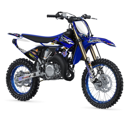 MAYHEM BLUE SHOWN ON YZ 250