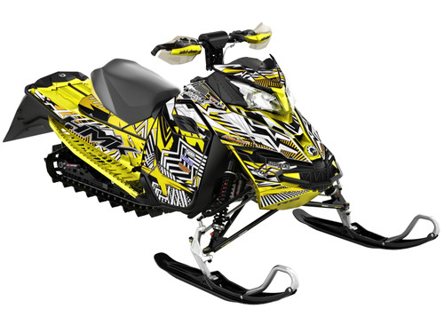 MAYHEM YELLOW SHOWN ON SKI DOO