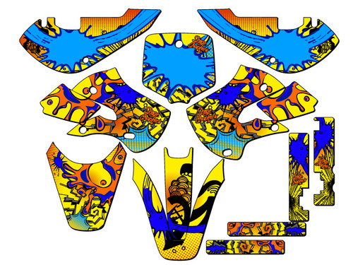 Suzuki DRZ 400 Dirt Bike Graphics Kit - ZANY | SENGE GRAPHICS INC
