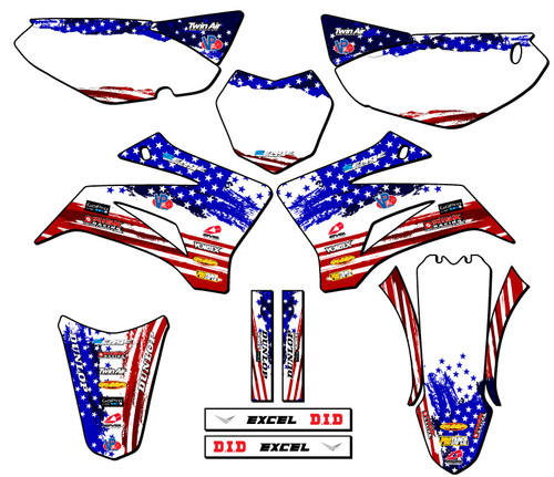 Yamaha TTR 90 Dirt Bike Graphics Kit - MERICA | SENGE GRAPHICS INC