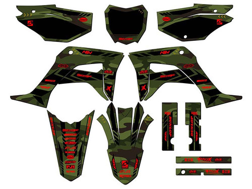 Honda CRF 125 Dirt Bike Graphics Kit - SURGE | SENGE GRAPHICS INC