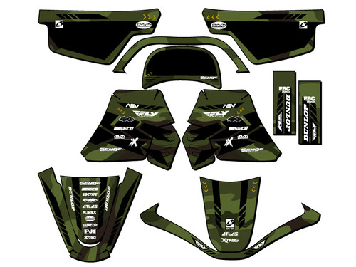 Yamaha PW 50 Dirt Bike Graphics Kit - ZANY | SENGE GRAPHICS INC