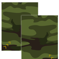 7.5"x10" Apache Green Camo Decals