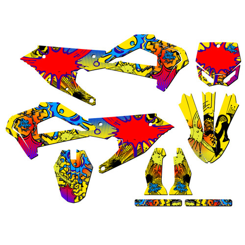 Yamaha PW 50 Dirt Bike Graphics Kit - ZANY | SENGE GRAPHICS INC