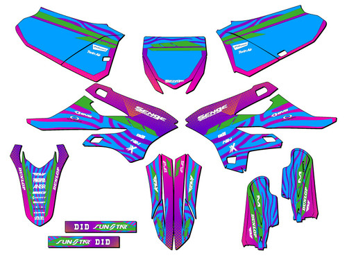 Suzuki RM 85 Dirt Bike Graphics Kit - TIGRE | SENGE GRAPHICS INC