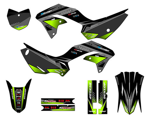 Kawasaki KLX 230R Dirt Bike Graphics Kit - ZANY | SENGE GRAPHICS INC