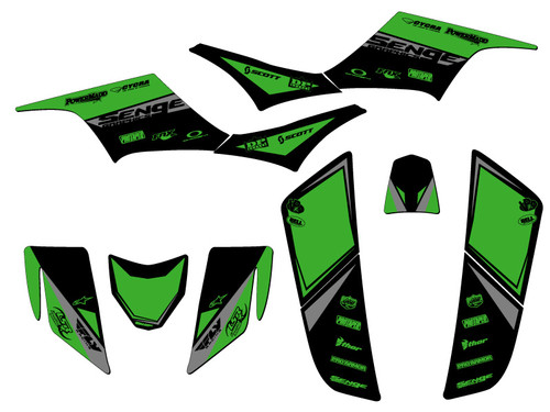 Kawasaki KFX 90 ATV Graphics Kit - BINARY | SENGE GRAPHICS INC