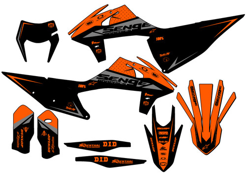 その他 e. KTM EXC-F Dirt Bike Graphics Kit - SURGE | SENGE GRAPHICS INC