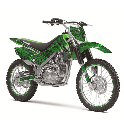 FLAMING GEARHEAD SHOWN ON KLX 140