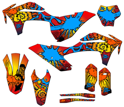 GASGAS EX Dirt Bike Graphics Kit - ZANY | SENGE GRAPHICS INC