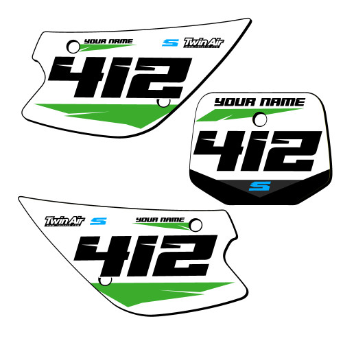 KAWASAKI KX 85 CUSTOM MX NUMBER PLATE GRAPHICS KITS | SENGE GRAPHICS