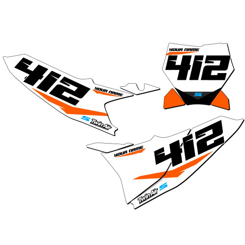 KTM SXF CUSTOM MX NUMBER PLATE GRAPHICS KITS | SENGE GRAPHICS