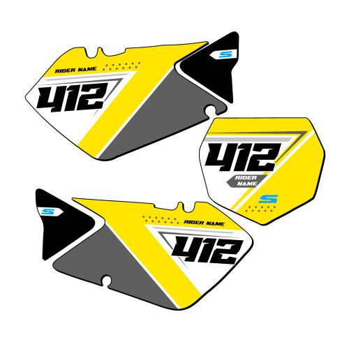 Suzuki RM 85 Dirt Bike Number Plate Graphics - SG65 | SENGE