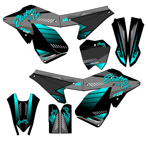 ZANY ETM RTR Electric Bike Graphics Kit | SENGE GRAPHICS INC