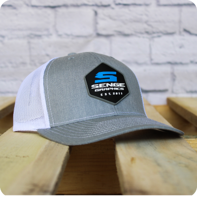 Senge Graphics Hex Series Hat | Heather Grey / White