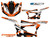 CHARGER ORANGE RZR 1000 XP Graphics Kit