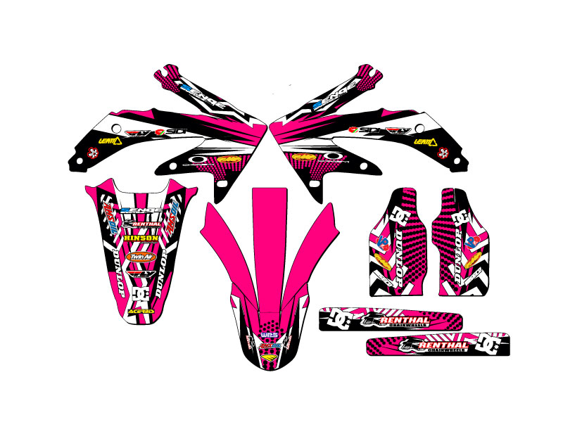 2008 CRF 450 R MAYHEM Pink Senge Graphics Kit Compatible with Honda - Picture 2 of 10