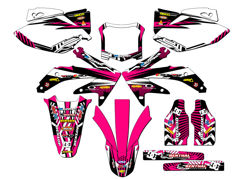 2008 CRF 450 R MAYHEM Pink Senge Graphics Kit Compatible with Honda - Picture 5 of 10