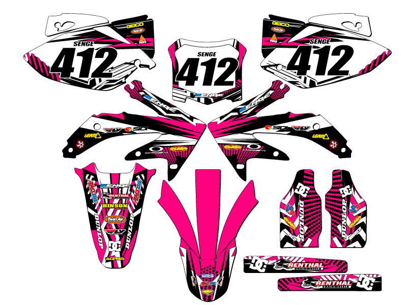 2008 CRF 450 R MAYHEM Pink Senge Graphics Kit Compatible with Honda - Picture 8 of 10