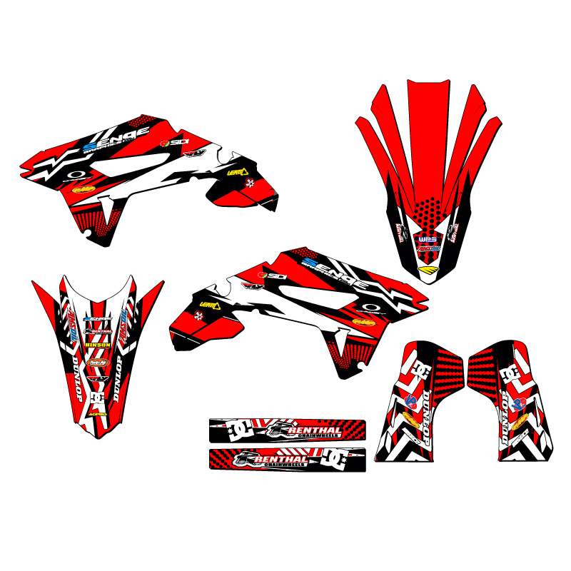2021-2023 CRF 450 R MAYHEM Red Senge Graphics Kit Compatible with Honda - Picture 8 of 10
