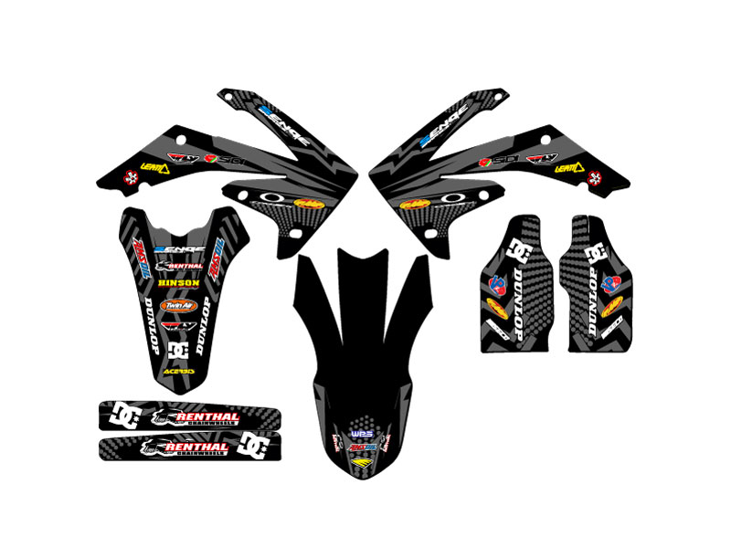 Kit de gráficos CRF 250 R MAYHEM 2010-2013 negro Senge compatible con Honda - Imagen 2 de 10