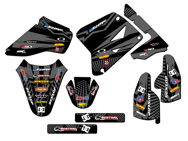 2005-2023 RM 85 MAYHEM Black Senge Graphics Kit Compatible with Suzuki - Picture 5 of 10