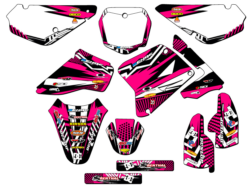 Kit de gráficos Senge 2005-2023 RM 85 MAYHEM rosa compatible con Suzuki - Imagen 8 de 10