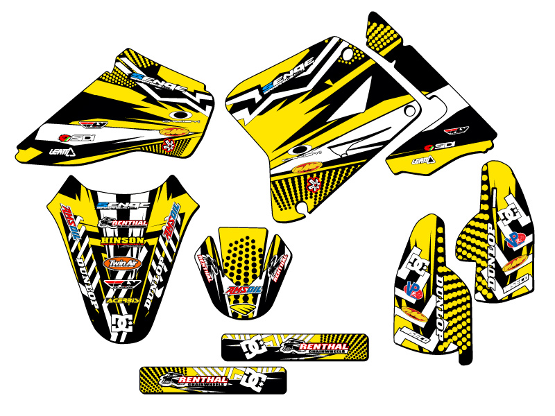 Kit de gráficos Senge Amarillo 2005-2023 RM 85 MAYHEM compatible con Suzuki - Imagen 2 de 10