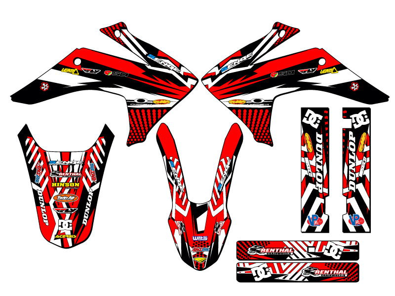 2015-2020 CRF 150 F MAYHEM Red Senge Graphics Kit Compatible with Honda - Picture 2 of 10