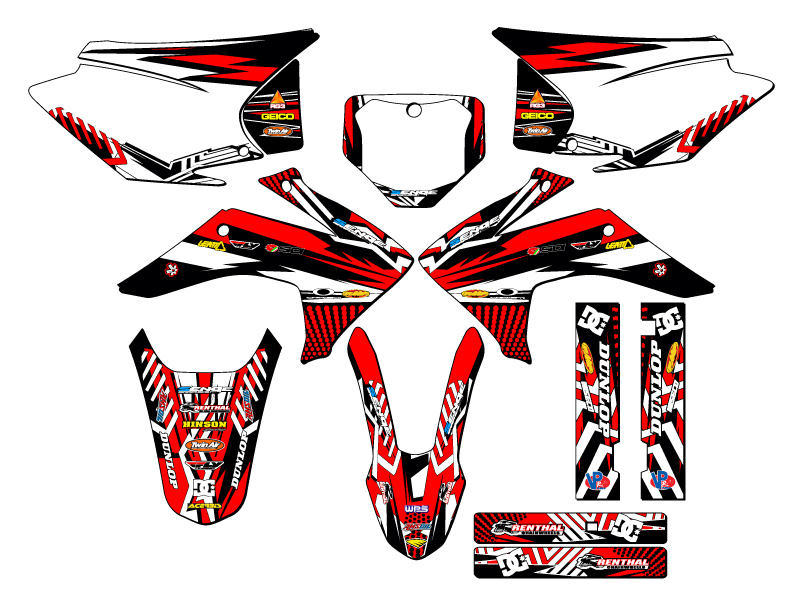 2015-2020 CRF 150 F MAYHEM Red Senge Graphics Kit Compatible with Honda - Picture 5 of 10