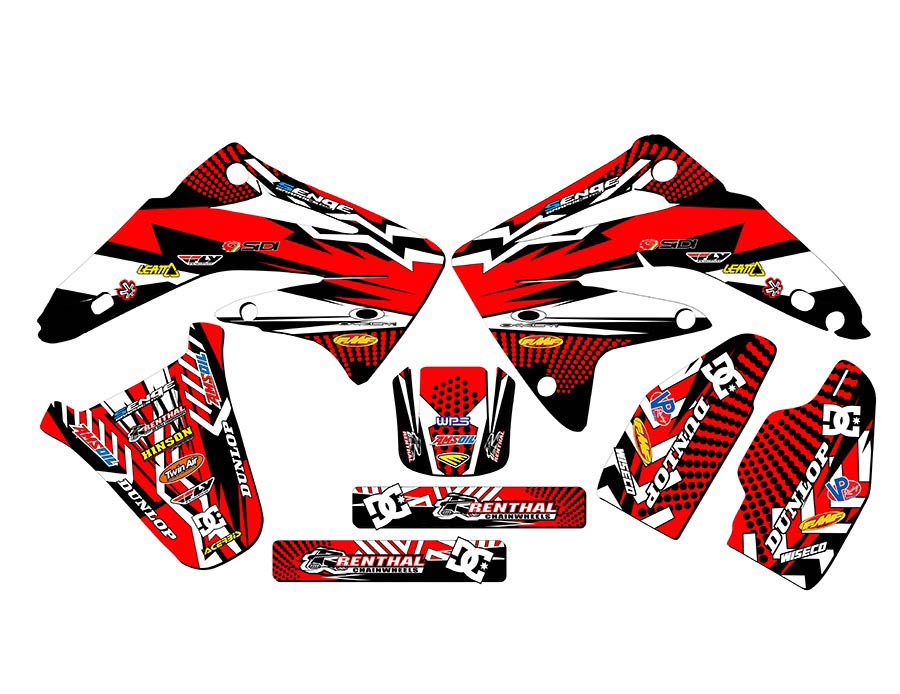 2003-2013 CR 85 MAYHEM Red Senge Graphics Kit Compatible with Honda - Picture 2 of 10