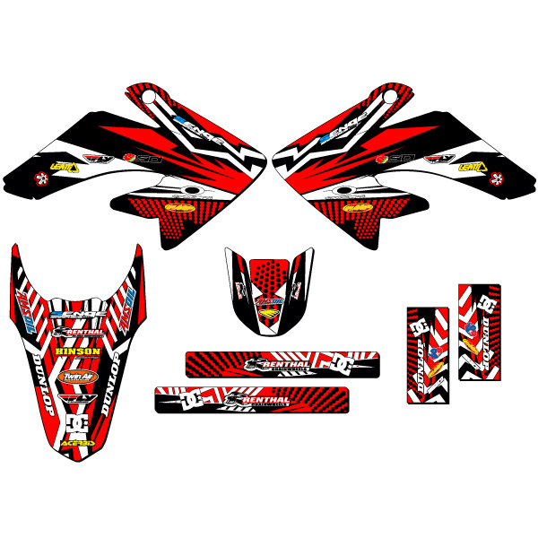 2011-2016 CRF 80 MAYHEM Red Senge Graphics Kit compatible con Honda - Imagen 2 de 10