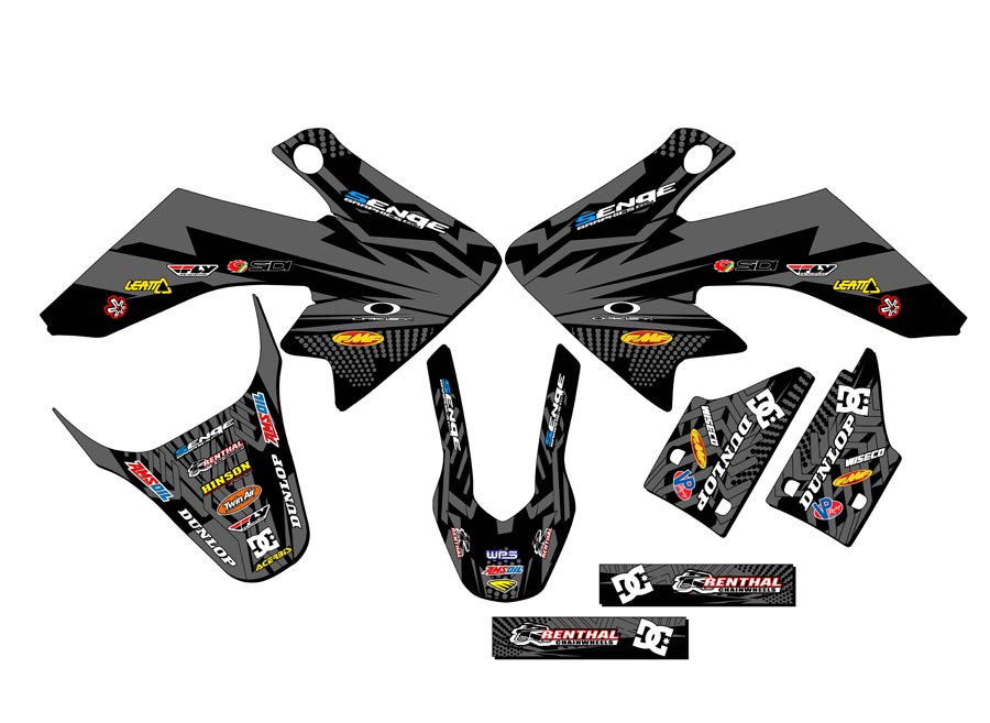 2013-2023 CRF 50 MAYHEM Black Senge Graphics Kit Compatible with Honda - Picture 2 of 10