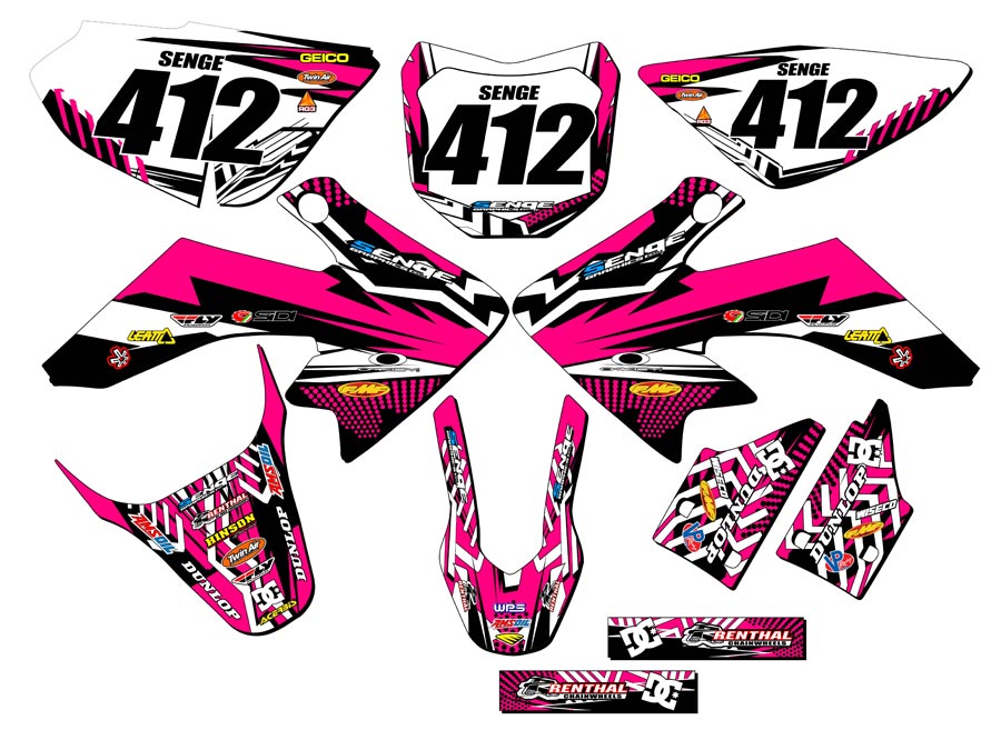 2013-2023 CRF 50 MAYHEM Pink Senge Graphics Kit Compatible with Honda - Picture 8 of 10