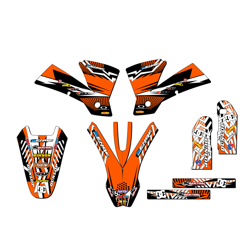 2002 SX MAYHEM Orange Senge Graphics Kit Compatible with KTM - Picture 2 of 10